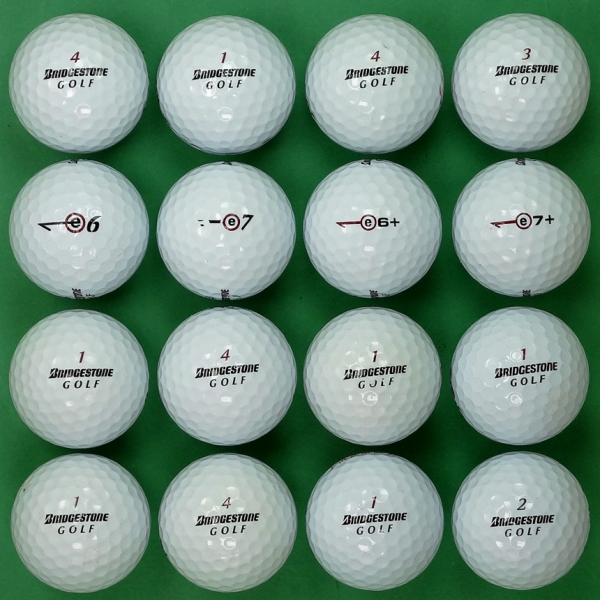 그린피플,브리지스톤 E7,E6 시리즈 혼합 3피스 A-급 로스트볼 16개