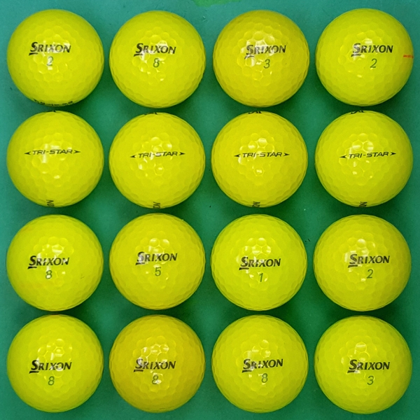 그린피플,스릭슨 TRI-STAR(트라이스타) 옐로우 3피스 A급 로스트볼 16개