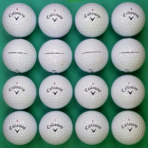 그린피플,캘러웨이 크롬 소프트 X 4피스 B+급 로스트볼 16개