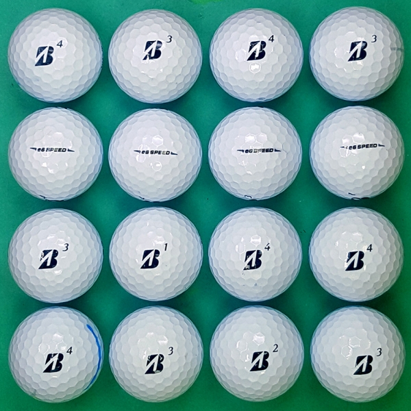 그린피플,브리지스톤 E6 SPEED 화이트 3피스 A-급 로스트볼 16개