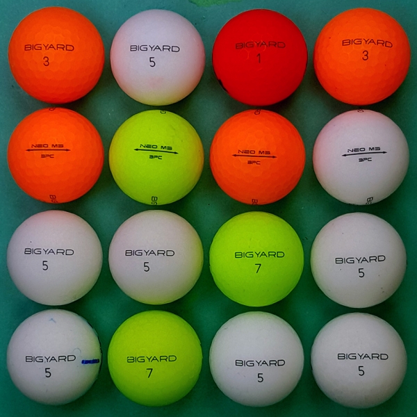 그린피플,빅야드 NEO M3 무광 컬러혼합 3피스 B+급 로스트볼 16개