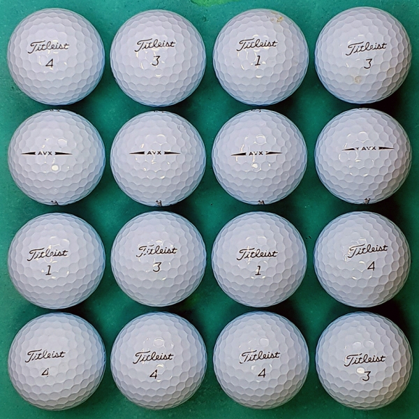 그린피플,타이틀리스트 AVX 화이트 3피스 A-급 로스트볼 16개