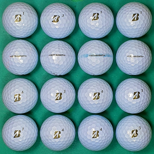 그린피플,브리지스톤 슈퍼 스트레이트 화이트 3피스 A-급 로스트볼 16개