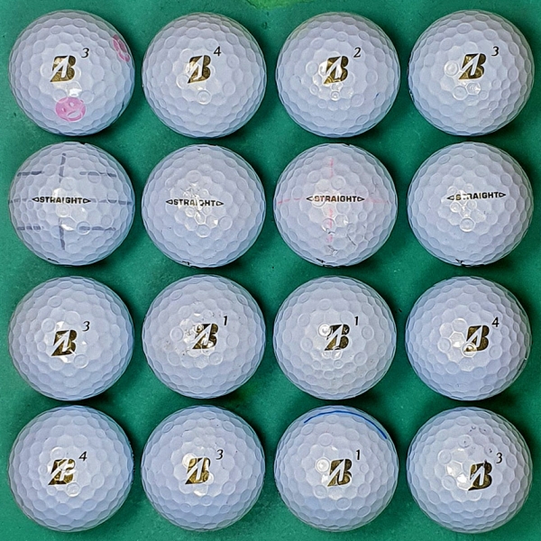 그린피플,브리지스톤 슈퍼 스트레이트 화이트 3피스 B+급 로스트볼 16개