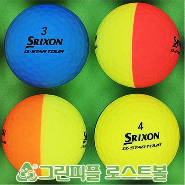 그린피플,스릭슨 Q-스타투어 무광 디바이드 컬러혼합 3피스 A-급 로스트볼 16개