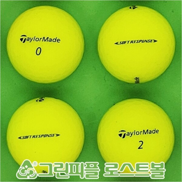 그린피플,테일러메이드 소프트 리스폰스 컬러혼합 3피스 A-급 로스트볼 16개