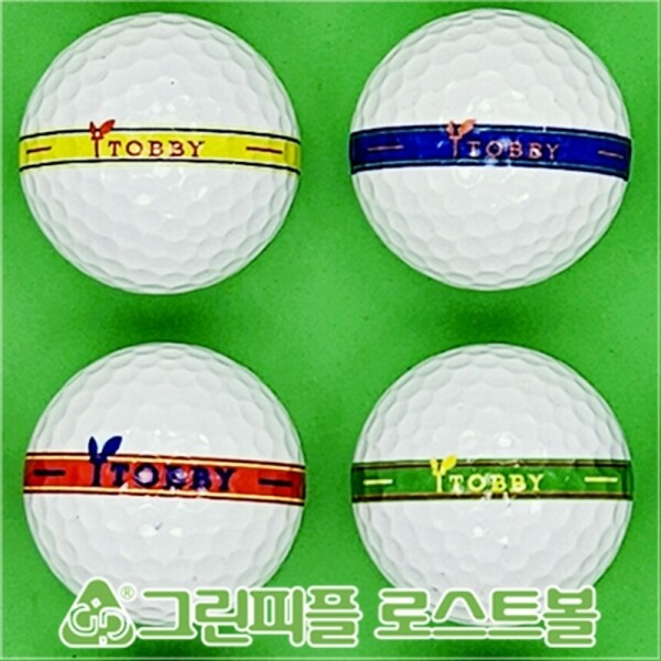 그린피플,TOBBY(토비) 저압축 골프공 2피스 A급 로스트볼 16개