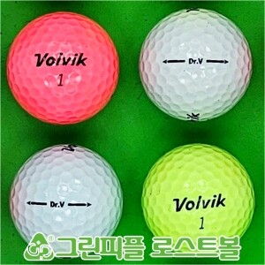 볼빅 닥터브이(Dr.V) 유광 컬러혼합 2피스 A-급 로스트볼 16개