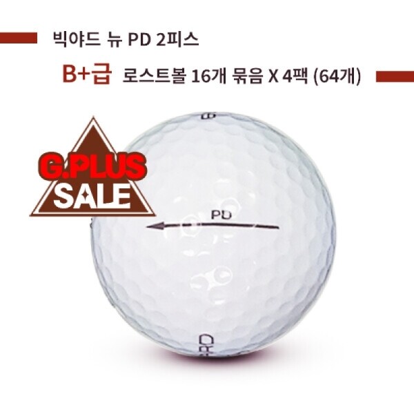 그린피플,[G.PLUS] 빅야드 뉴 PD 2피스 B+급 로스트볼 64개(4팩)