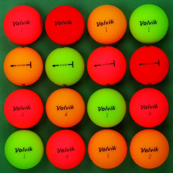 그린피플,[SALE] 볼빅 VIVID (비비드) 무광 컬러혼합 3피스 A-급 로스트볼 32개(16개X2팩)