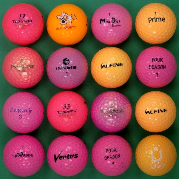 그린피플,[SALE] 토탈브랜드 형광 컬러혼합 2피스 B+급 로스트볼 32개(16개X2팩)