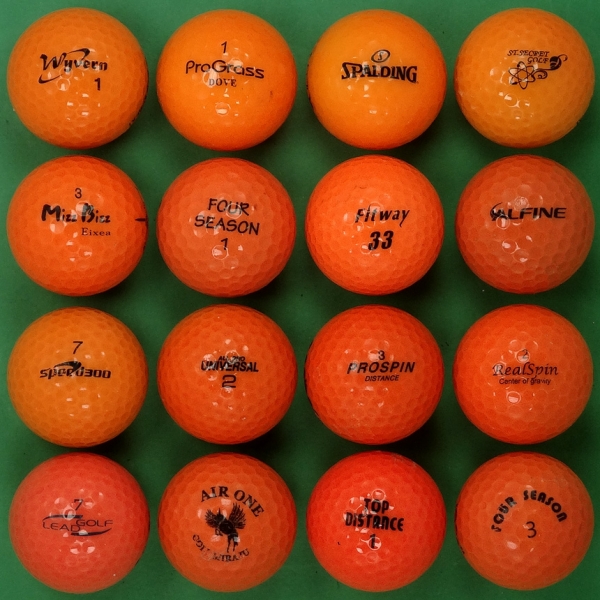 그린피플,[SALE] 토탈브랜드 형광 레드 2피스 B+급 로스트볼 32개(16개X2팩)