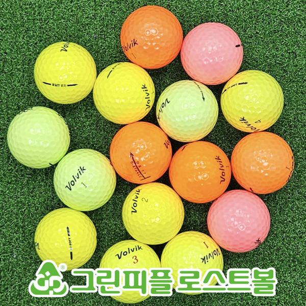 그린피플,볼빅 2p&3p 유광 컬러혼합 A+급 로스트볼 16개