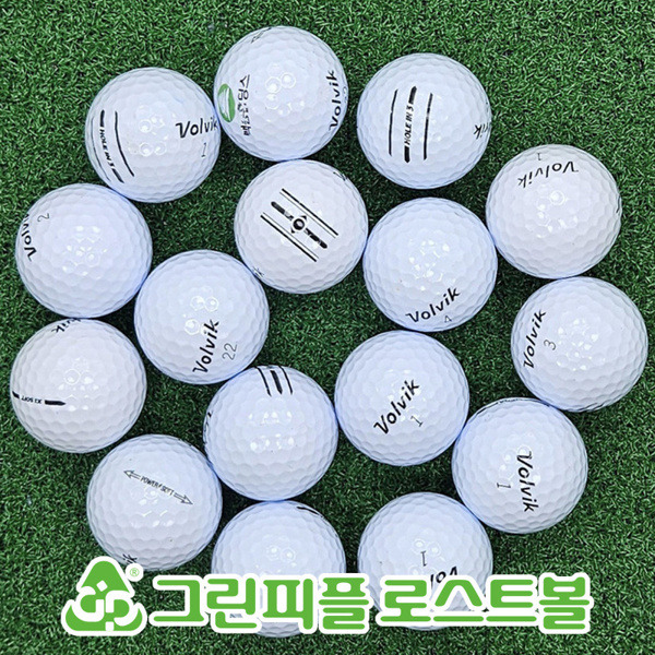 그린피플,볼빅 2p&3p 화이트 혼합 A급 로스트볼 16개