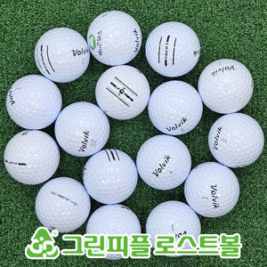 볼빅 2p&3p 화이트 혼합 A-급 로스트볼 16개