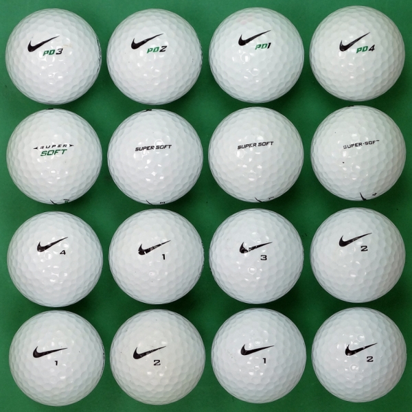 그린피플,나이키 슈퍼 소프트 2피스 A-급 로스트볼 16개