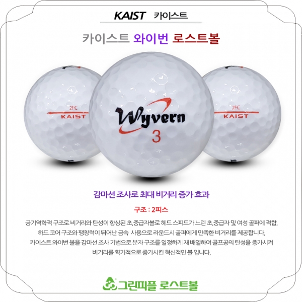 그린피플,카이스트 와이번 2피스 A+급 로스트볼 16개