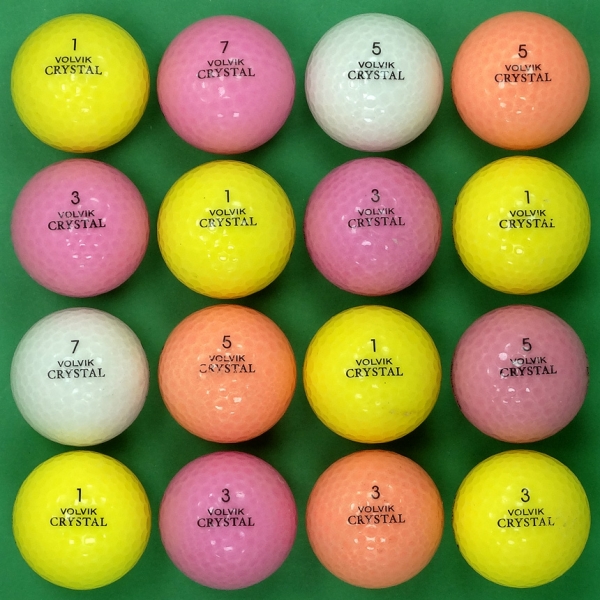 그린피플,볼빅 크리스탈 컬러혼합 2피스 B+급 로스트볼 16개