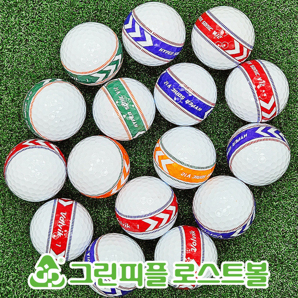 그린피플,볼빅 하이퍼소닉 V12 소프트트랙 360도 3피스 A급 로스트볼 16개
